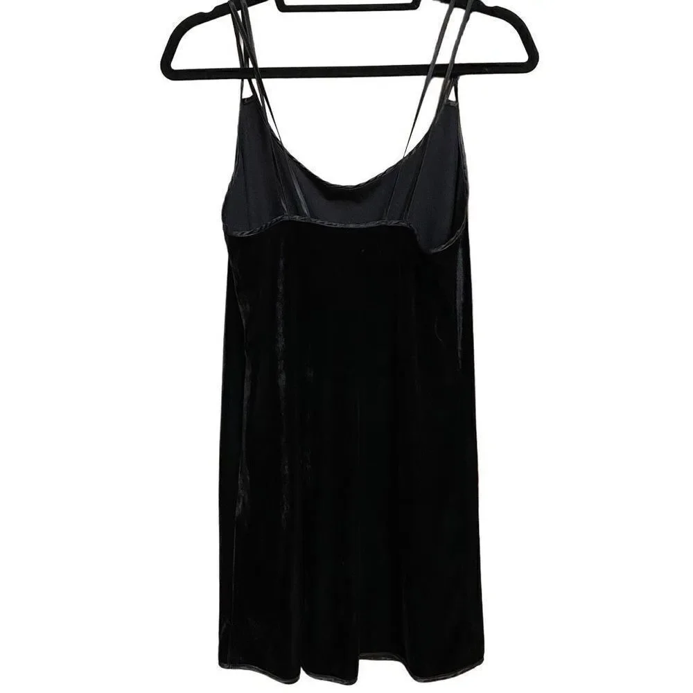 Vintage Angelique Velour Black Slip Dress - Picture 4 of 5